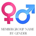 Membergroup name by gender